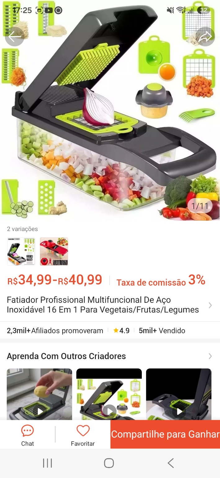 Fatiador multifuncional 16 em 1