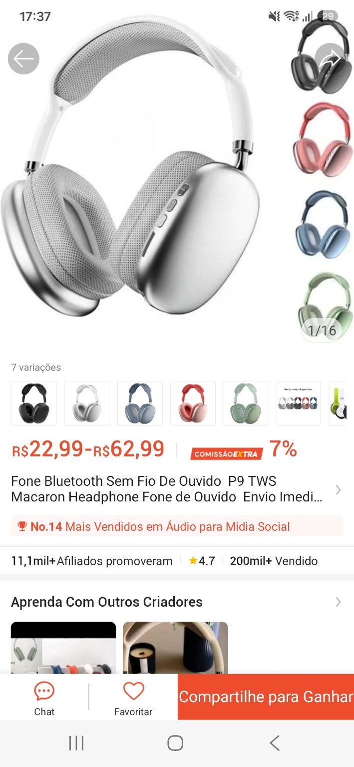 Fone Bluetooth P9